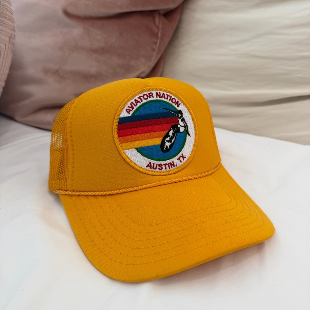 Aviator Nation Gold Trucker Hat